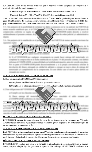 Modelos de contratos de compraventa de vehículo