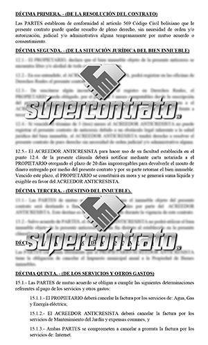 Modelos de contratos de anticresis