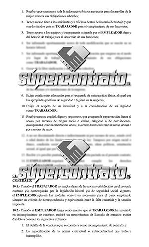 Modelos de contrato indefinido