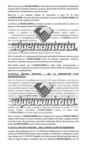 Modelos de contrato indefinido