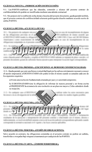 Redacta un modelo de contrato de confidencialidad