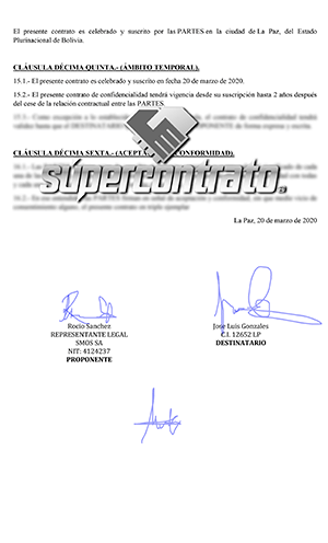 Contrato de confidencialidad modelo - Supercontrato