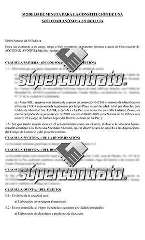 sociedad anónima subscription - Supercontrato